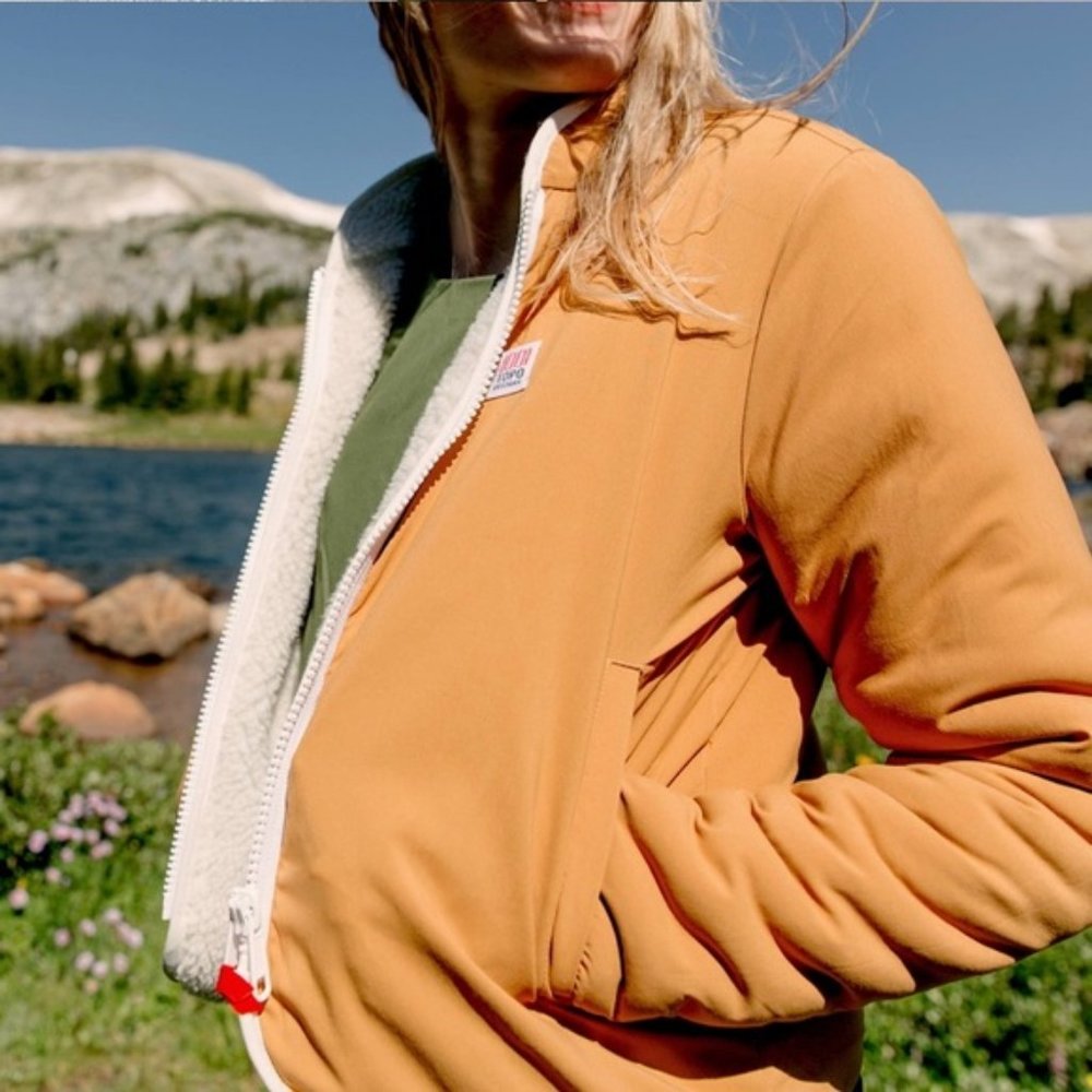 Reversible Mustard & Fleece Bomber Jacket